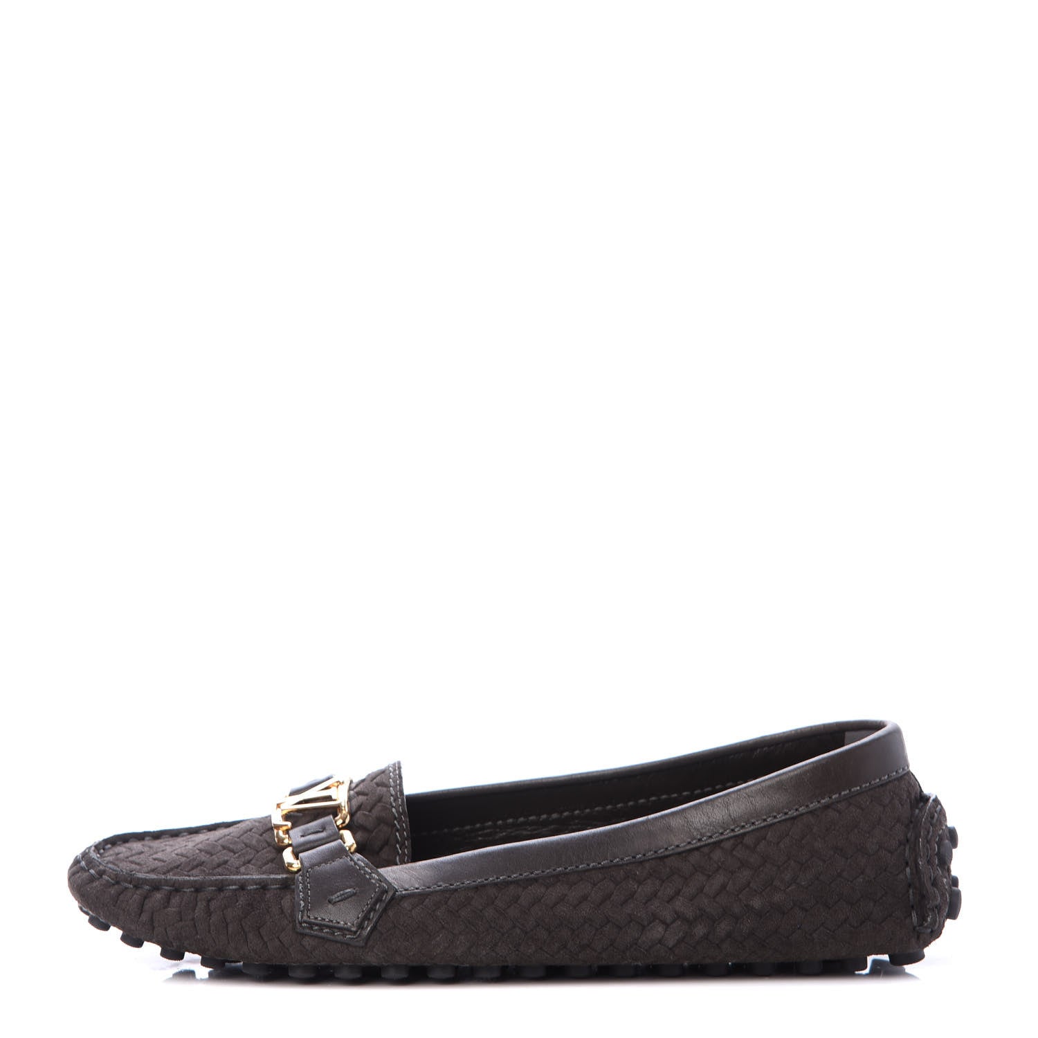 Louis Vuitton Woven Suede Oxford Loafers 40 Brown 1 of 6