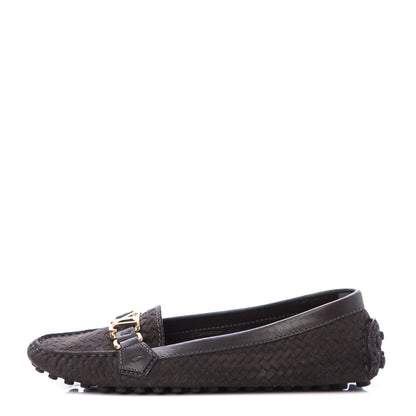 Louis Vuitton Woven Suede Oxford Loafers 40 Brown 1 of 6