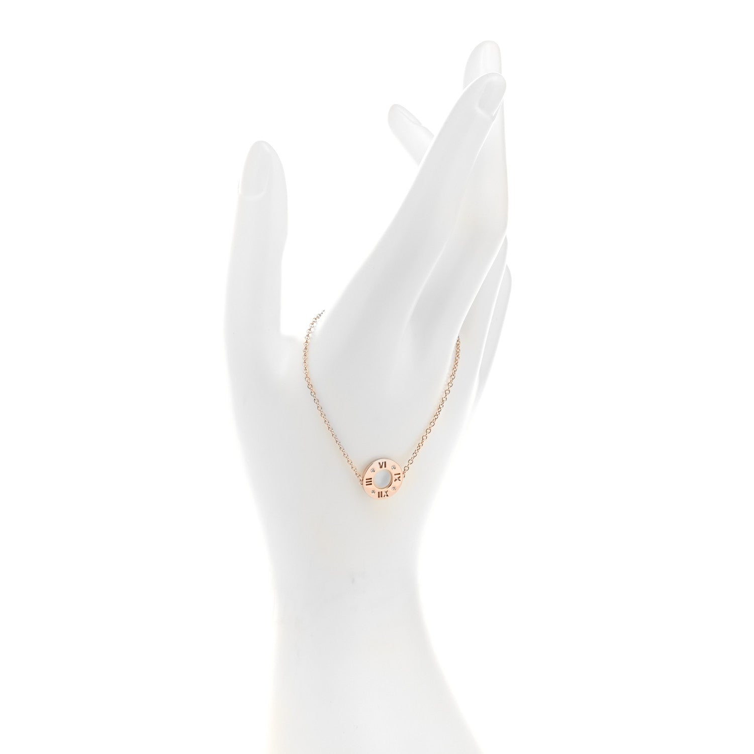 Tiffany 18K Rose Gold Diamond Atlas Pierced Bracelet 2 of 6