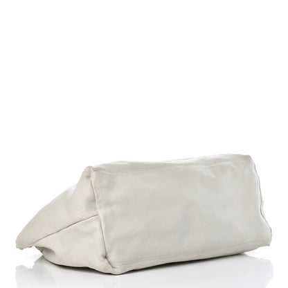 Chanel Distressed Caviar XL Coco Cabas White 4 of 16