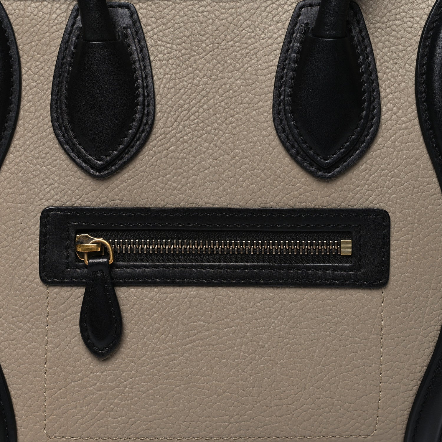 Celine Elephant Calfskin Suede Micro Tri-Color Luggage Sand 8 of 13