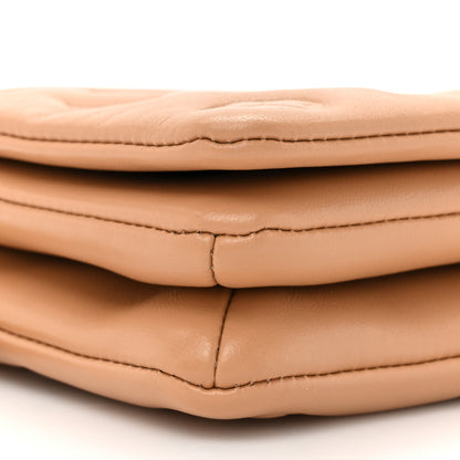 Louis Vuitton Lambskin Embossed Monogram Pochette Coussin Camel 9 of 12