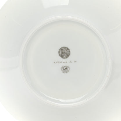 Hermes Porcelain Mosaique Au 24 Breakfast Cup And Saucer Set Of 2 Platine 6 of 10