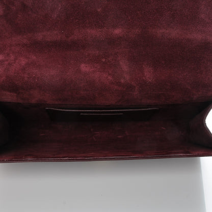 Saint Laurent Patent Classic Monogram Cassandre Clutch Dark Red 5 of 6