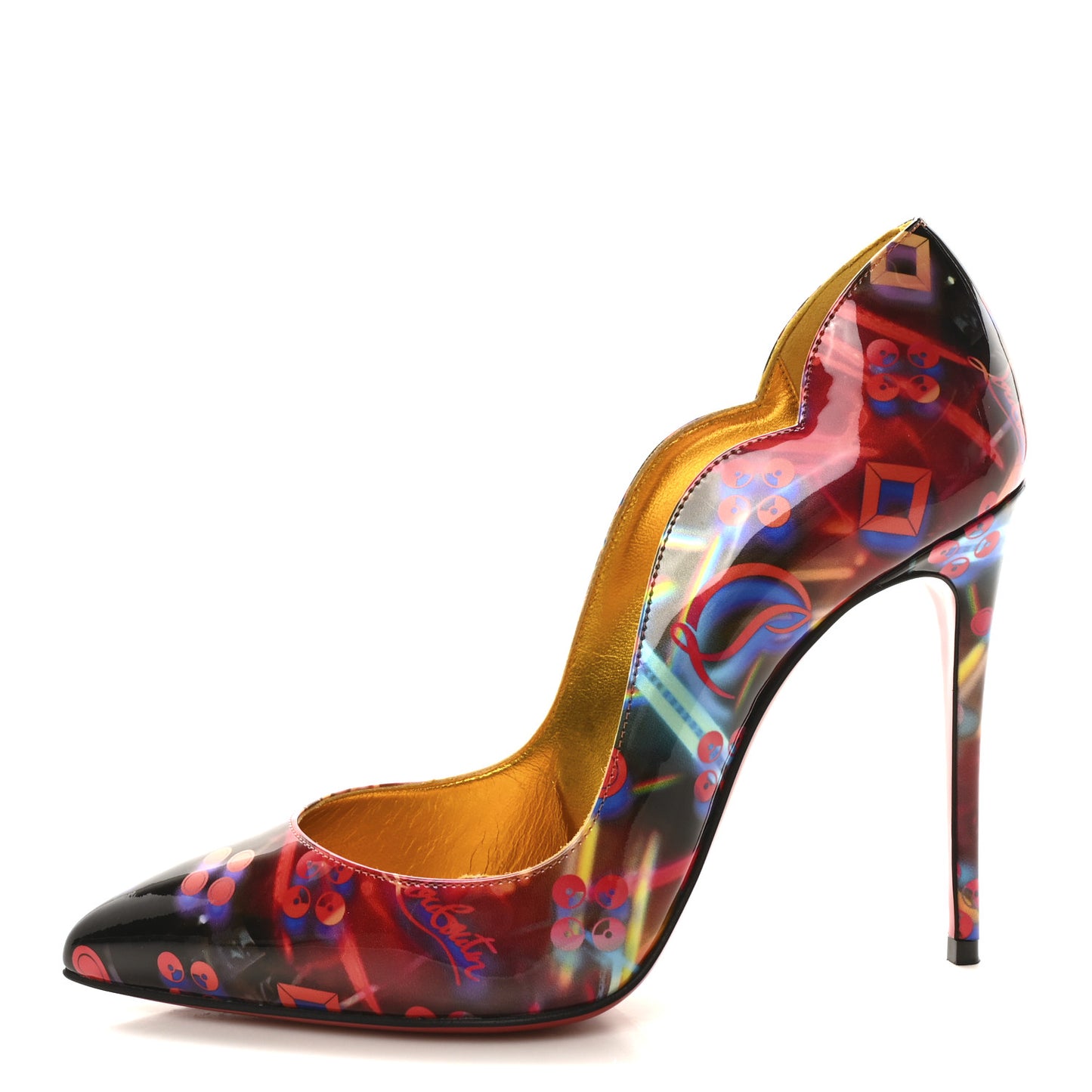 Patent Discolaser Hot Chick 100 Pumps 37 Multicolor Lin Yellow
