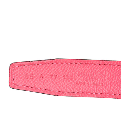 Hermes Swift Epsom 32mm Belt Strap 85 Orange Poppy Rose Azalee 4 of 4