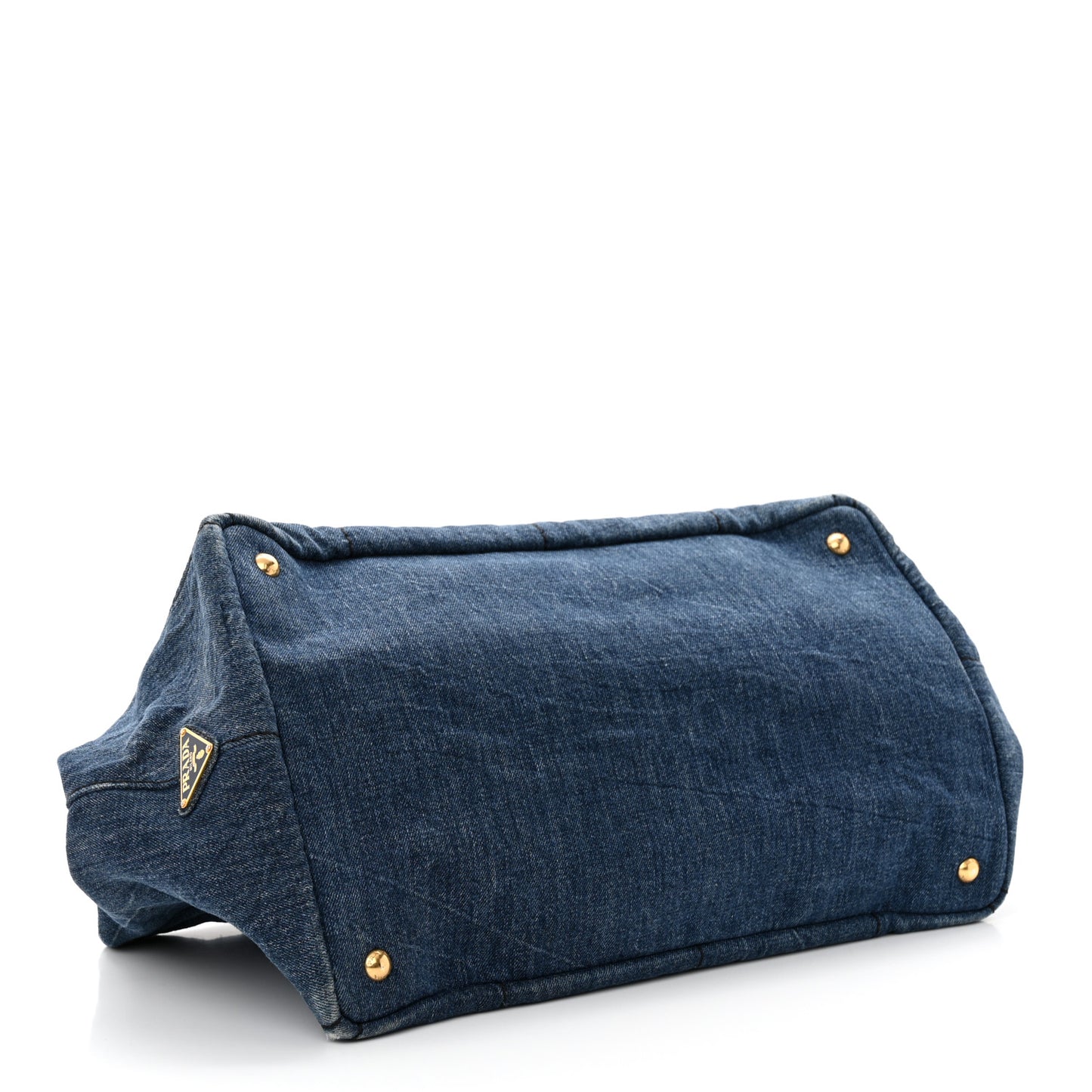 Denim Logo Tote Bleu