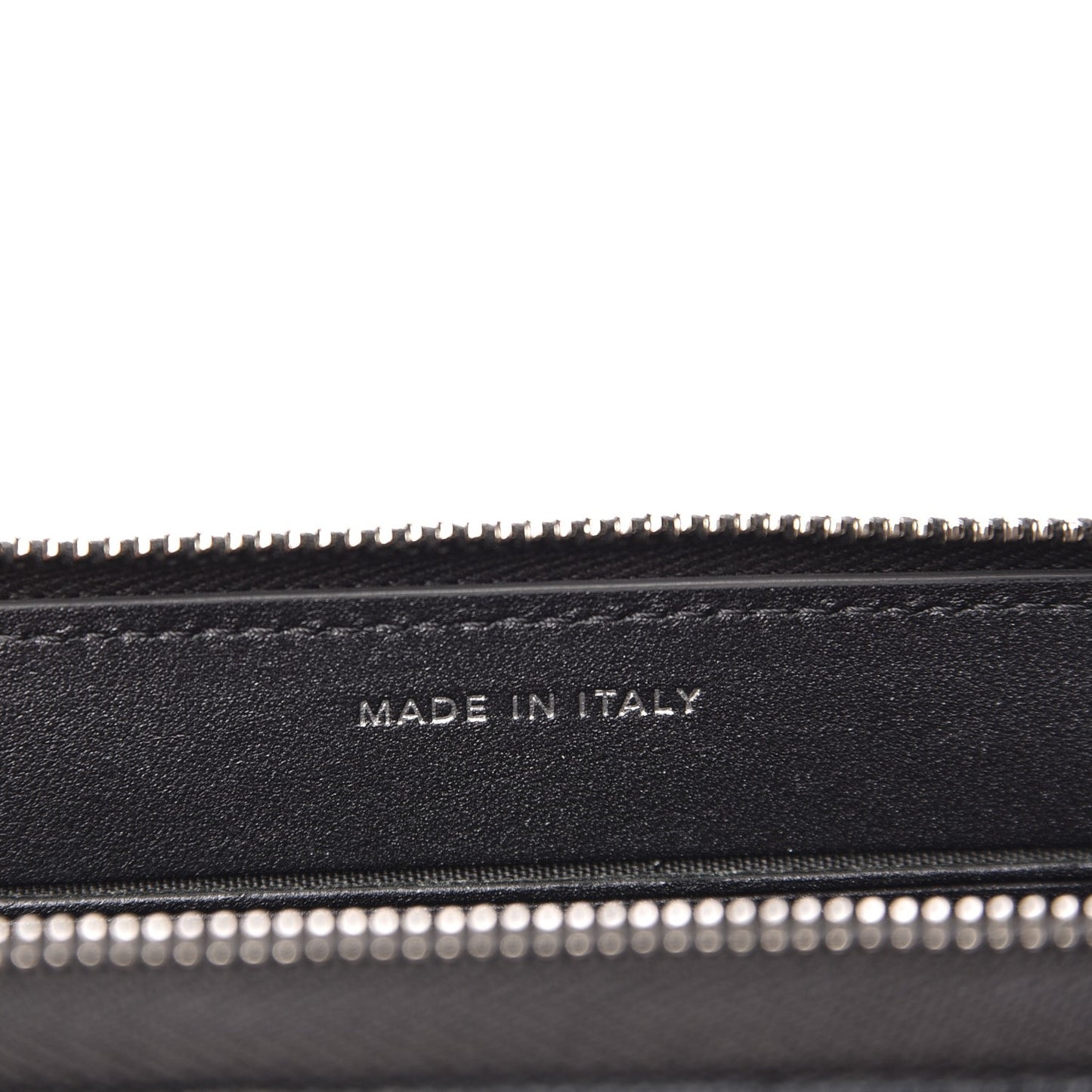 Metallic Caviar Quilted Medium Zip Around Wallet Black