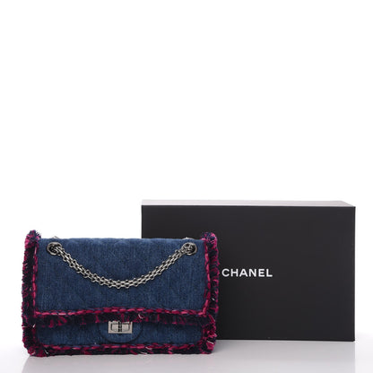 Chanel Denim Tweed 2.55 Reissue 225 Flap Blue Dark Pink 9 of 9
