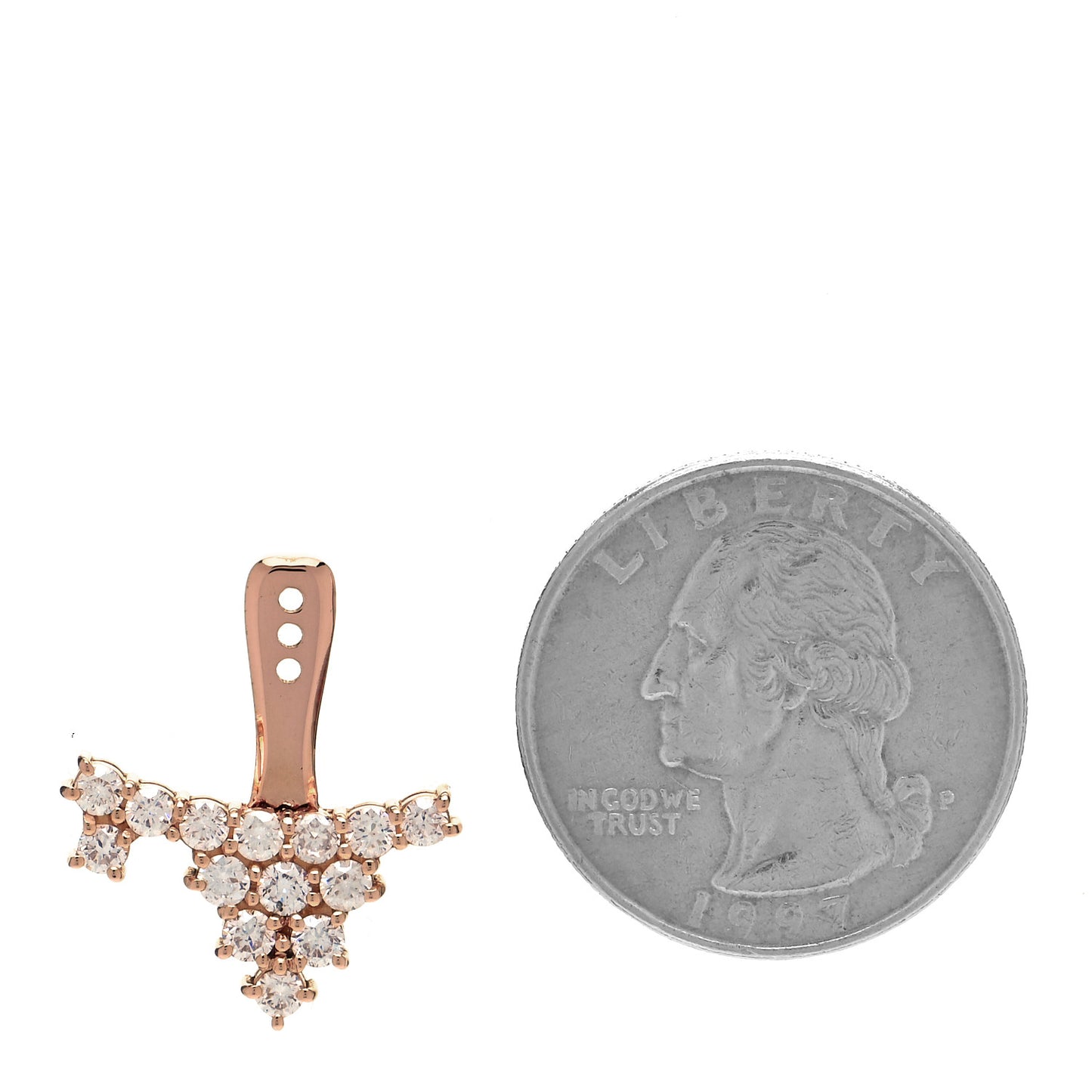 18K Rose Gold Diamond Earring Jacket