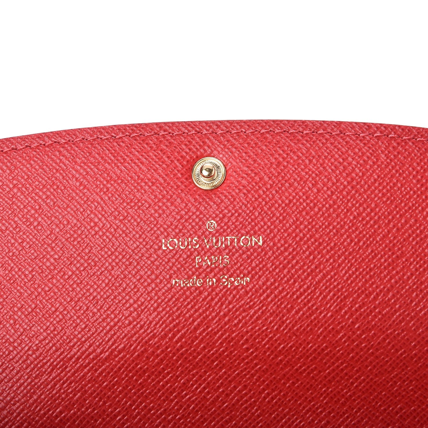 Louis Vuitton Damier Ebene Emilie Wallet Red 6 of 8