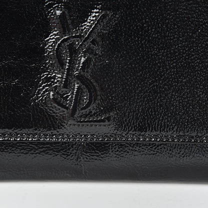 Saint Laurent Textured Patent Monogram Small Belle De Jour Clutch Black 8 of 8