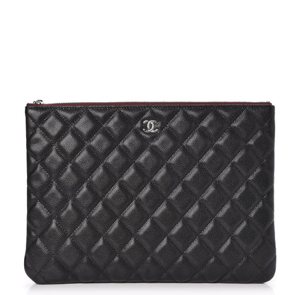 Chanel Caviar Quilted Medium Cosmetic Case Black 1 of 7