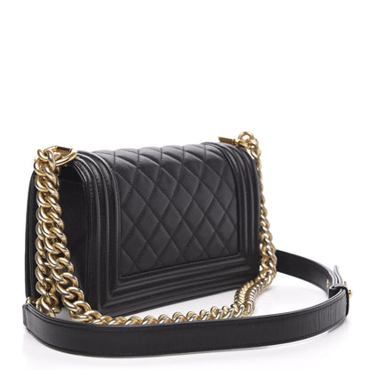 Chanel Lambskin Quilted Small Boy Flap Black 3 of 14