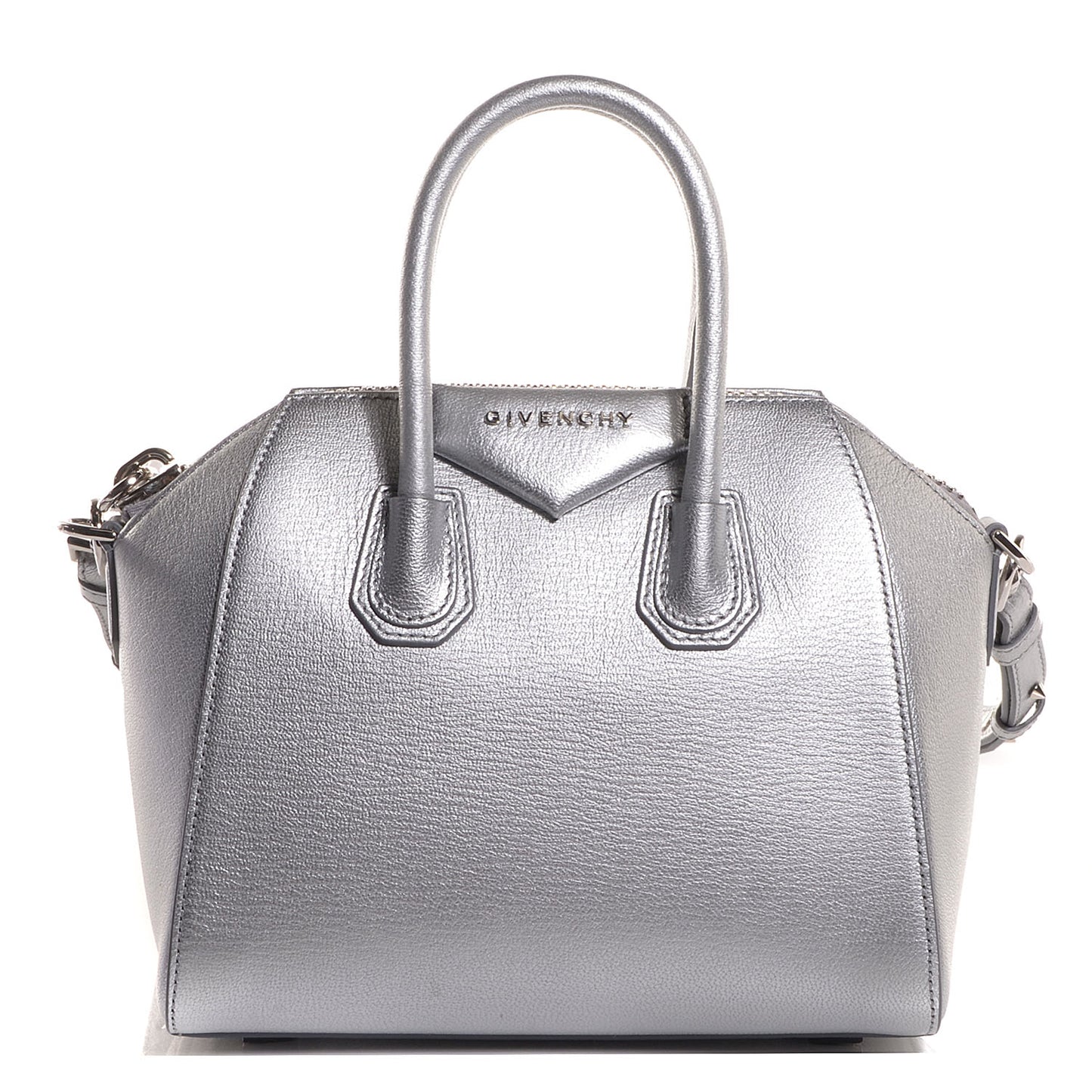 Sugar Goatskin Mini Antigona Silver
