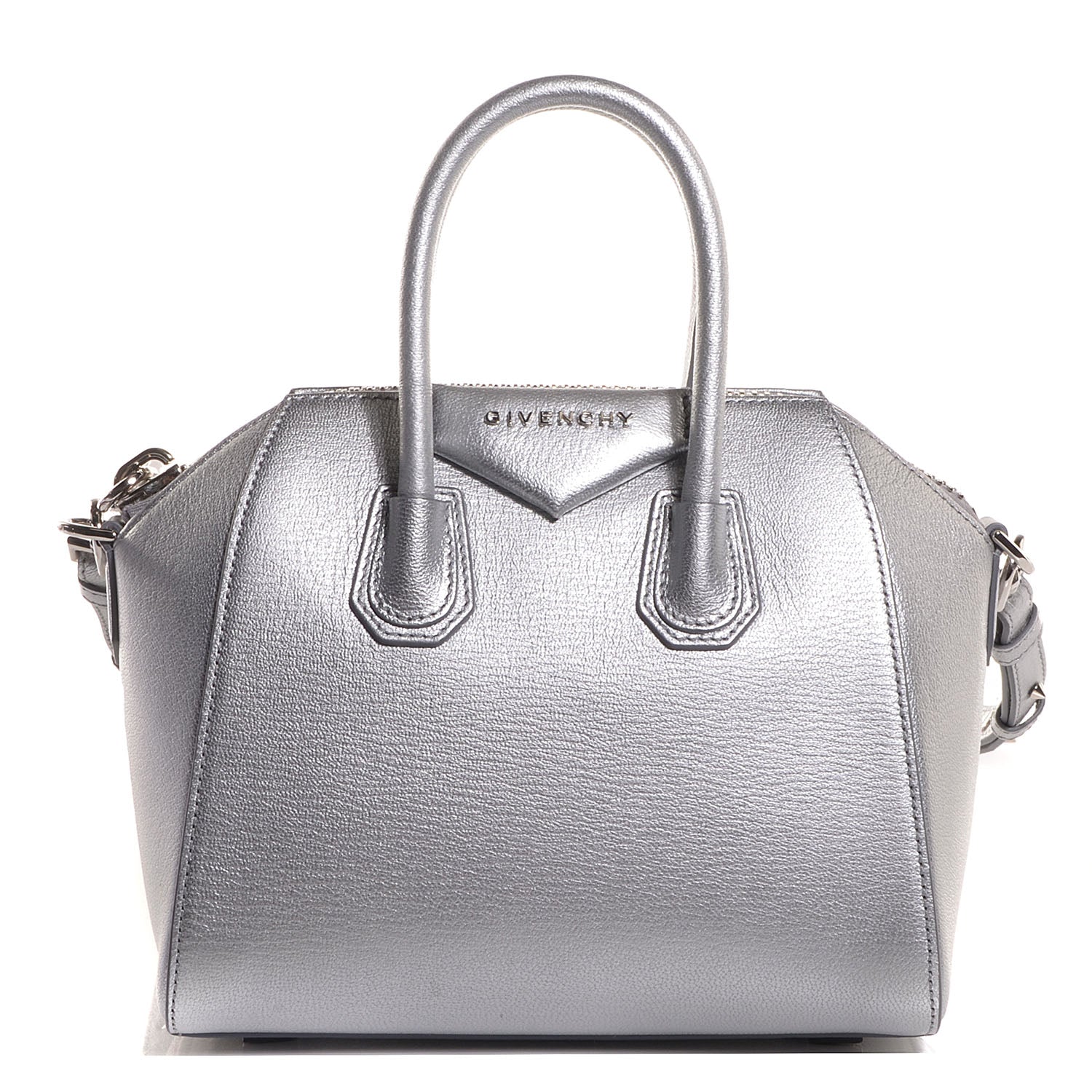 Givenchy Sugar Goatskin Mini Antigona Silver 1 of 12