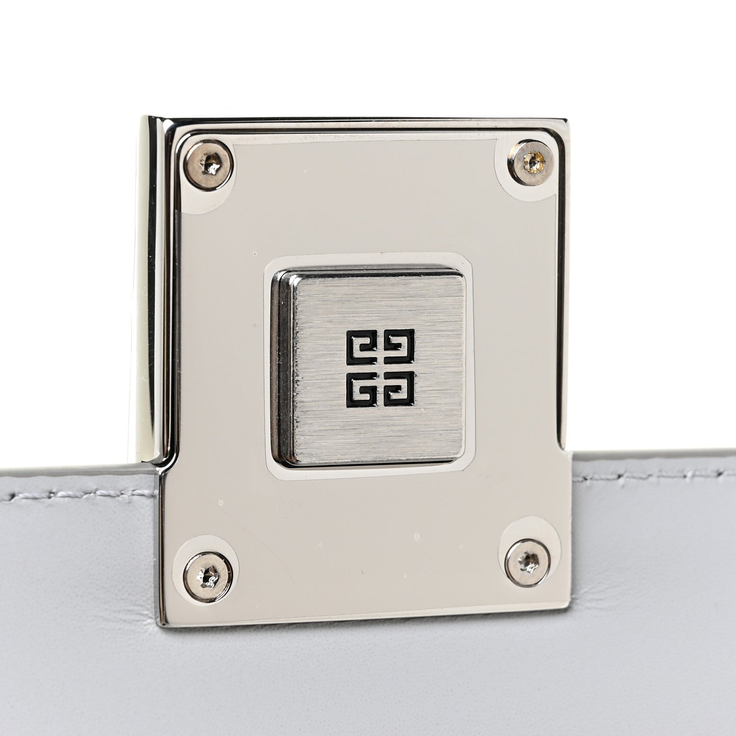 Calfskin Medium 4G Chain Shoulder Bag Cloud Grey