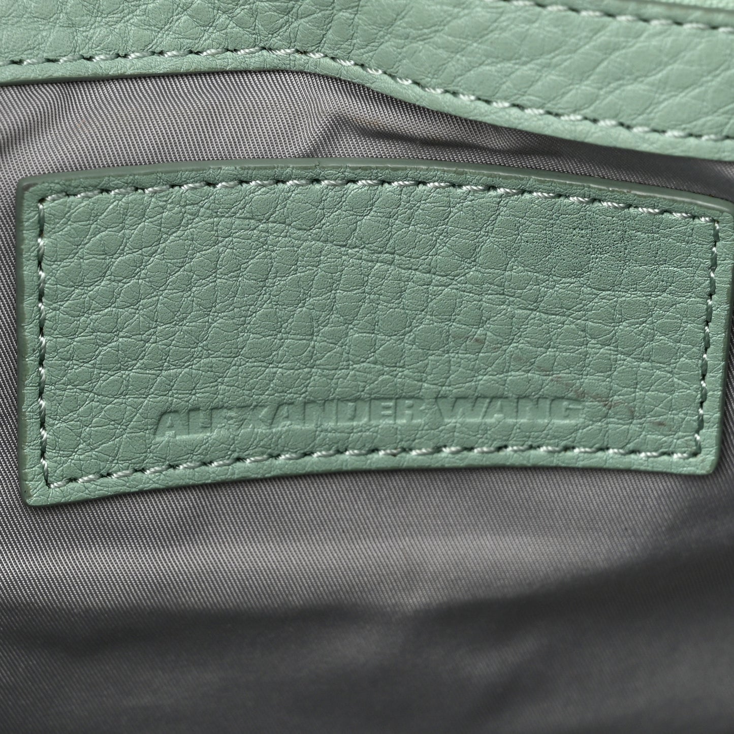 Pebbled Lambskin Mini Rockie Peppermint Silver Hardware