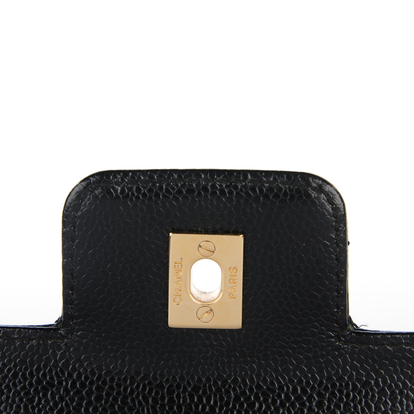 Caviar Quilted Single Flap Black