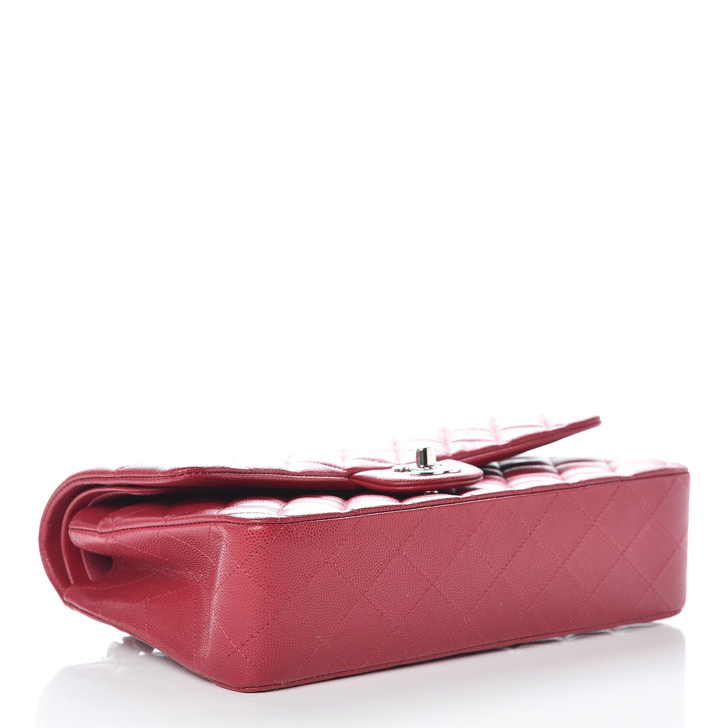 Chanel Caviar Quilted Medium Double Flap Dark Red 5 of 12