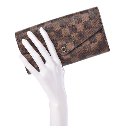 Louis Vuitton Damier Ebene Sarah Wallet NM Rose Ballerine 2 of 6