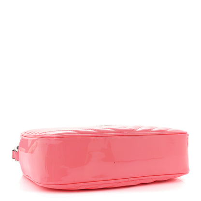 Saint Laurent Patent Calfskin Matelasse Monogram Lou Camera Bag Neon Pink 4 of 9