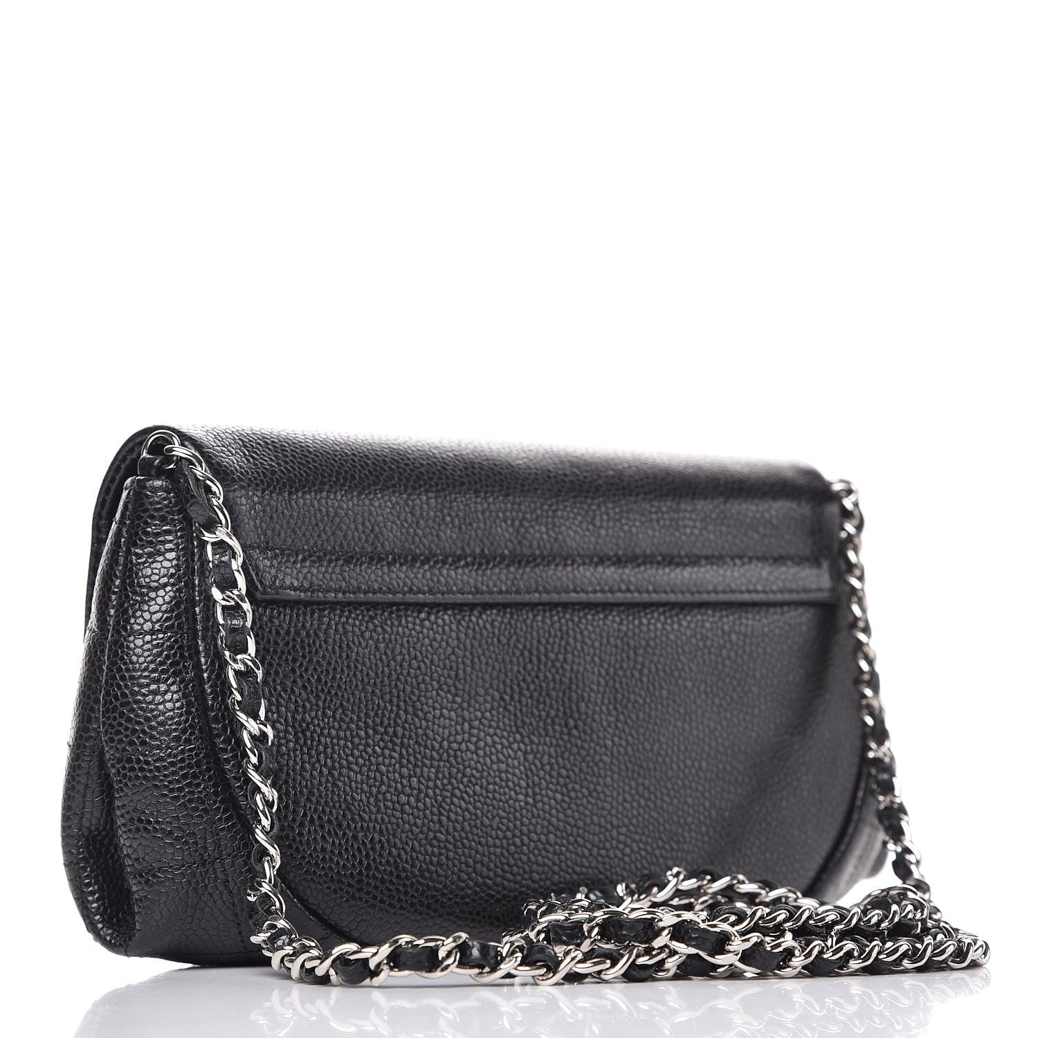 Chanel Caviar Half Moon Wallet On Chain WOC Black 3 of 9