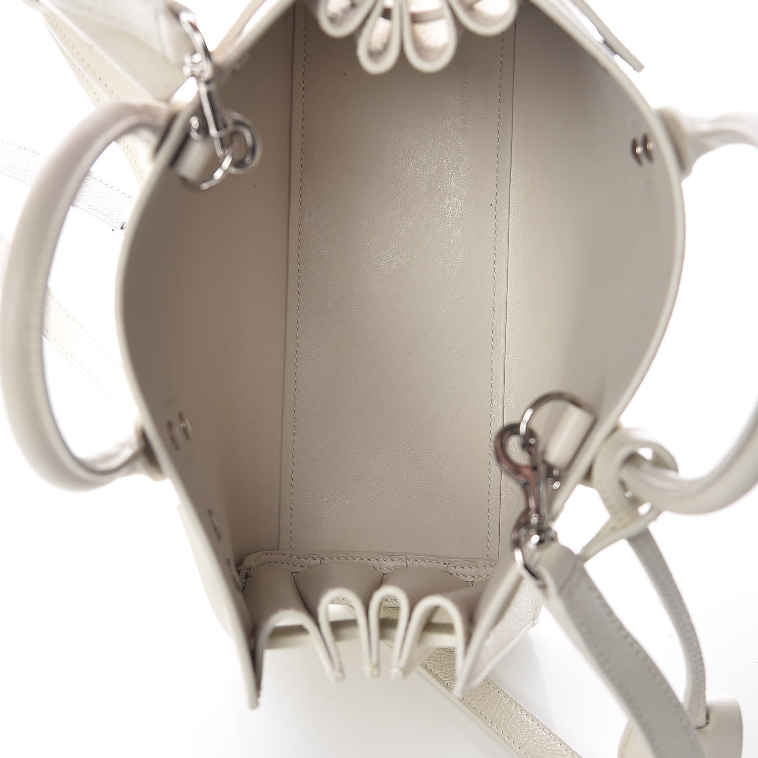 Saint Laurent Grained Calfskin Nano Sac de Jour Dove White 7 of 12
