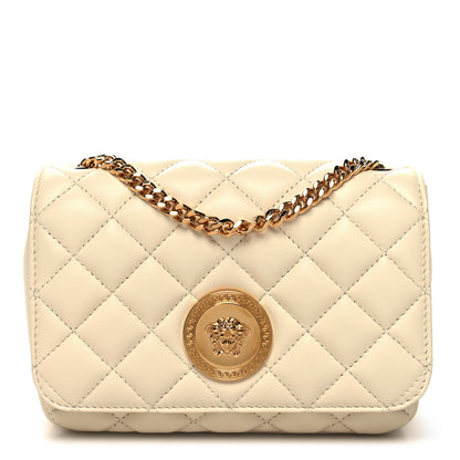 Versace Nappa Quilted Small Medusa Chain Crossbody White 1 of 9