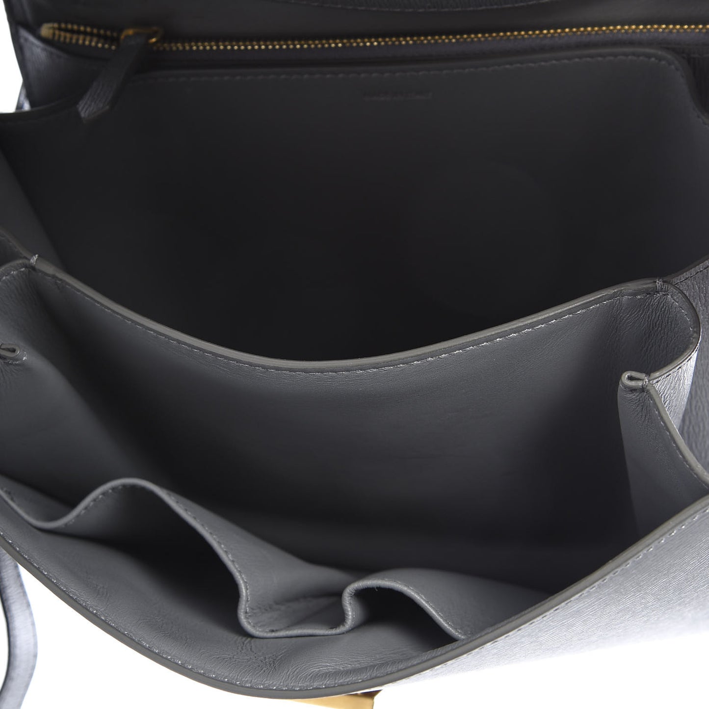 Liege Calfskin Medium Classic Box Flap Bag Grey