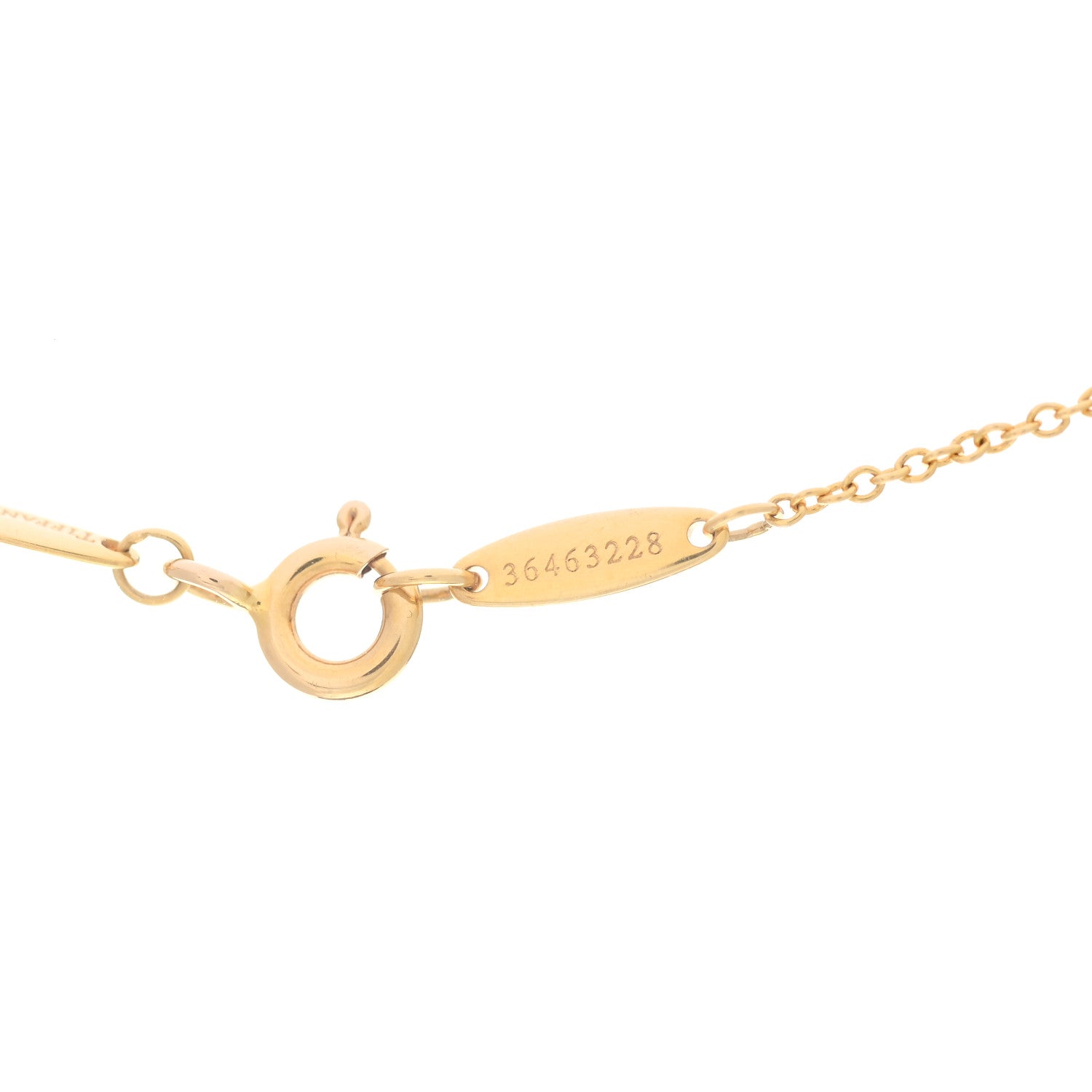 Tiffany 18K Yellow Gold Diamond .19ct Elsa Peretti Diamonds by the Yard Pendant Necklace 7 of 8