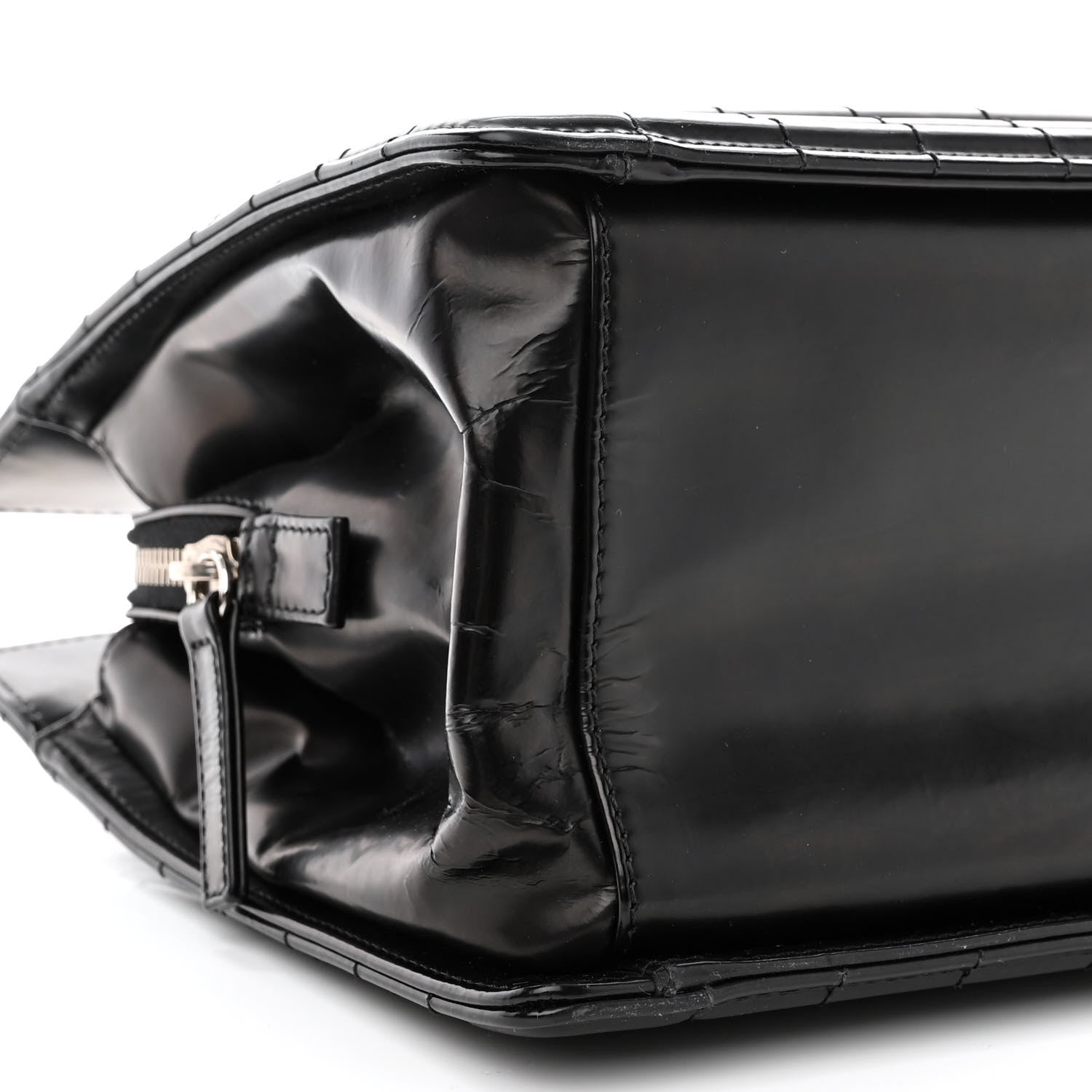 Chanel Glazed Calfskin Boy Tote Black 9 of 14