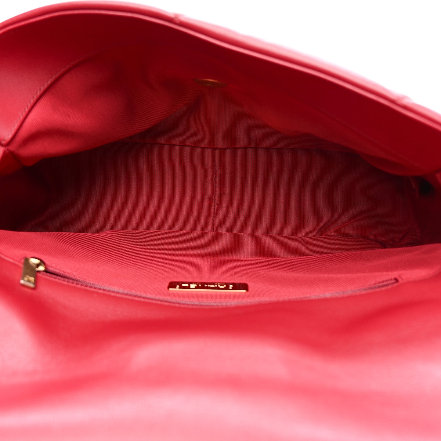 Goatskin Quilted Large Chanel 19 Flap Dark Pink