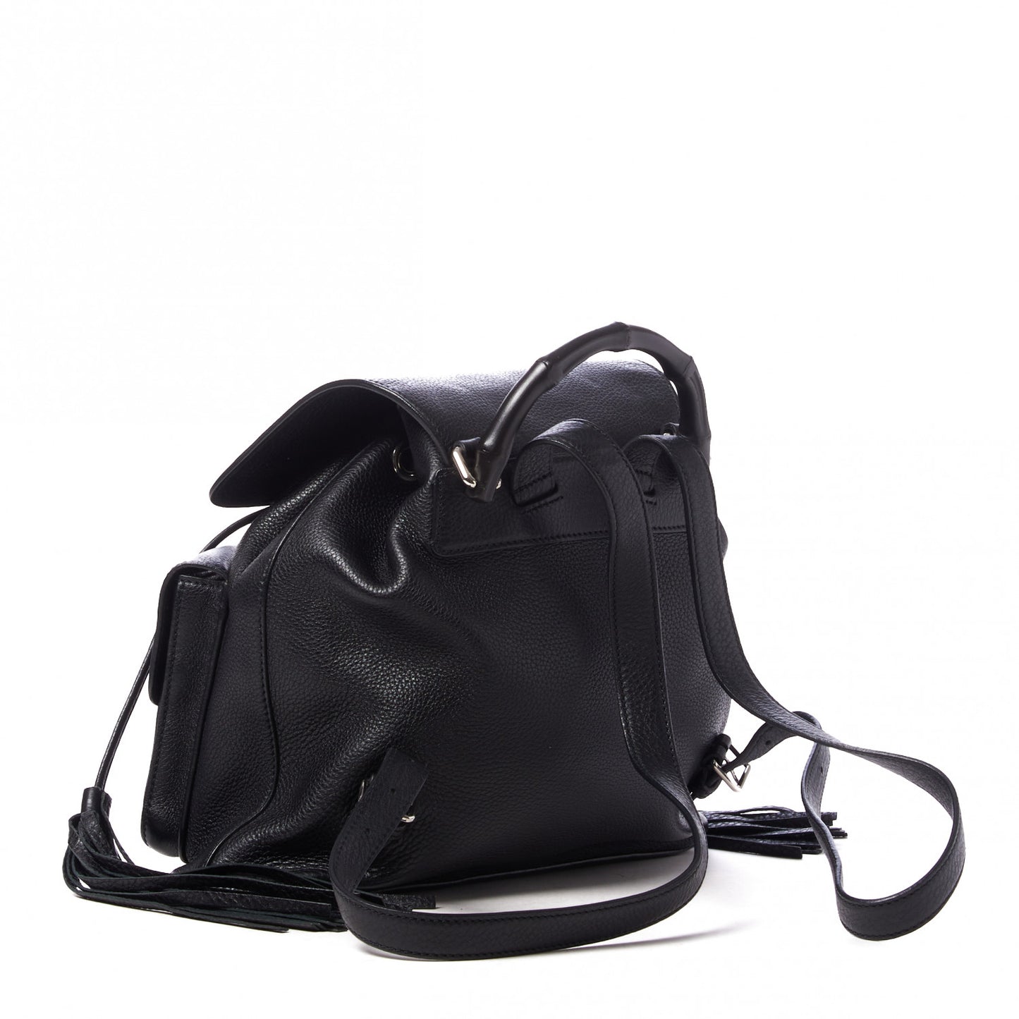Cellarius Calfskin Medium Bamboo Backpack Black