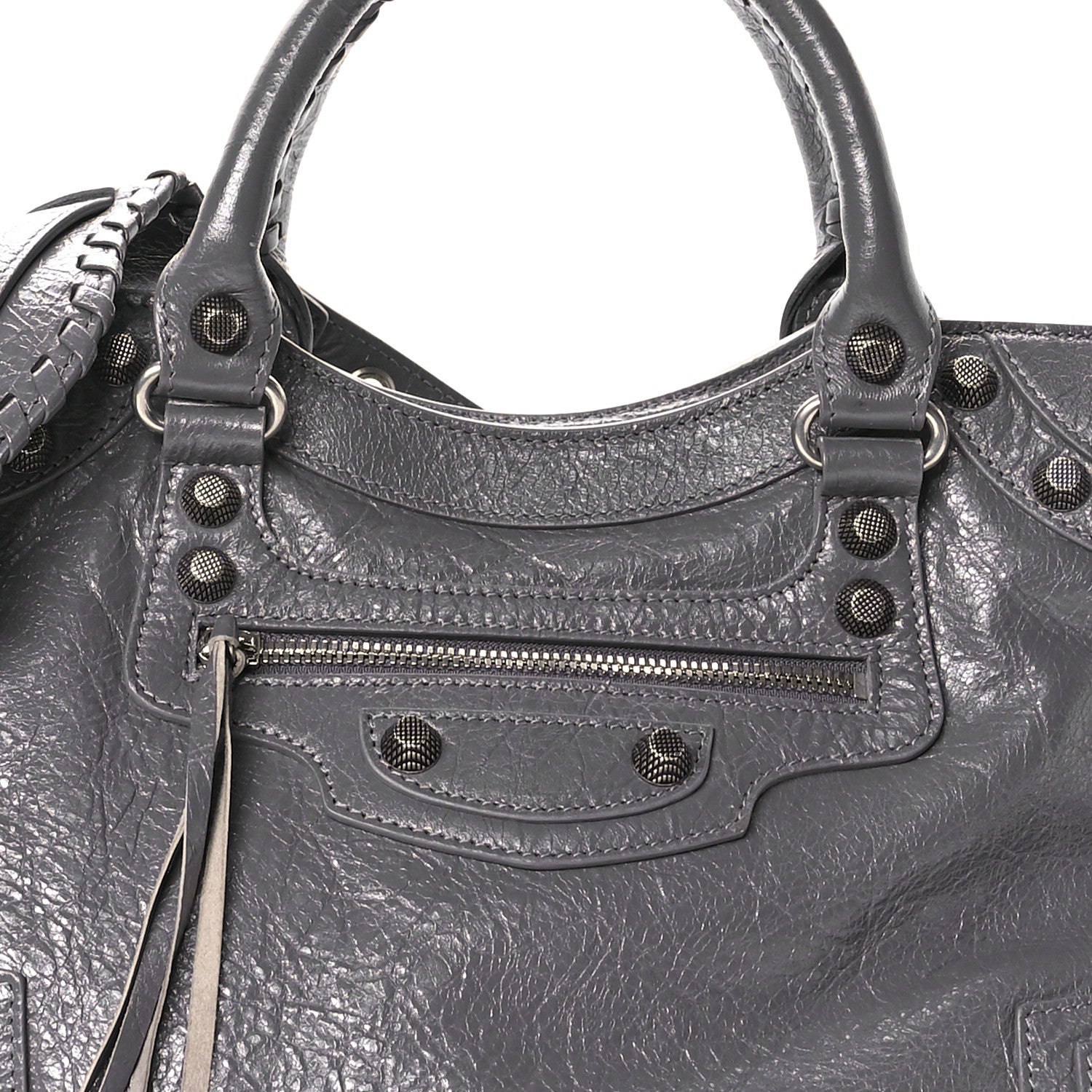 Balenciaga Agneau Arena Neo Cagole City Handbag Dark Grey 9 of 11