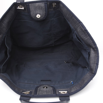 Chanel Denim Extra Large Deauville Tote Dark Blue 4 of 12