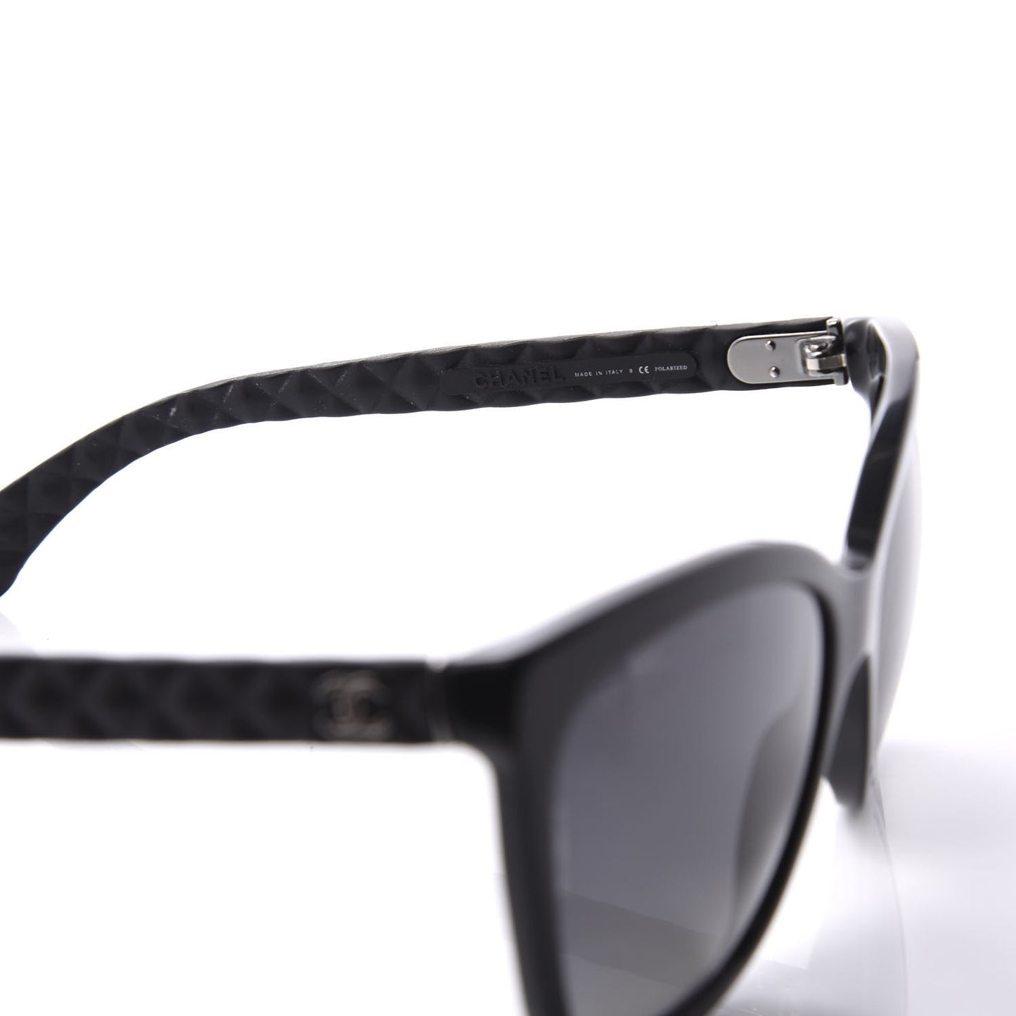 Acetate Quilted Polarized Butterfly CC Sunglasses 5288-Q Black