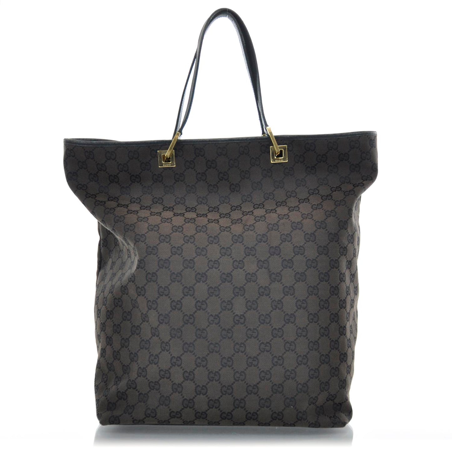 Nylon Monogram Tote Brown