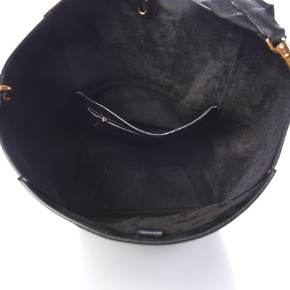 Celine Soft Grained Calfskin Sangle Bucket Bag Black 5 of 13
