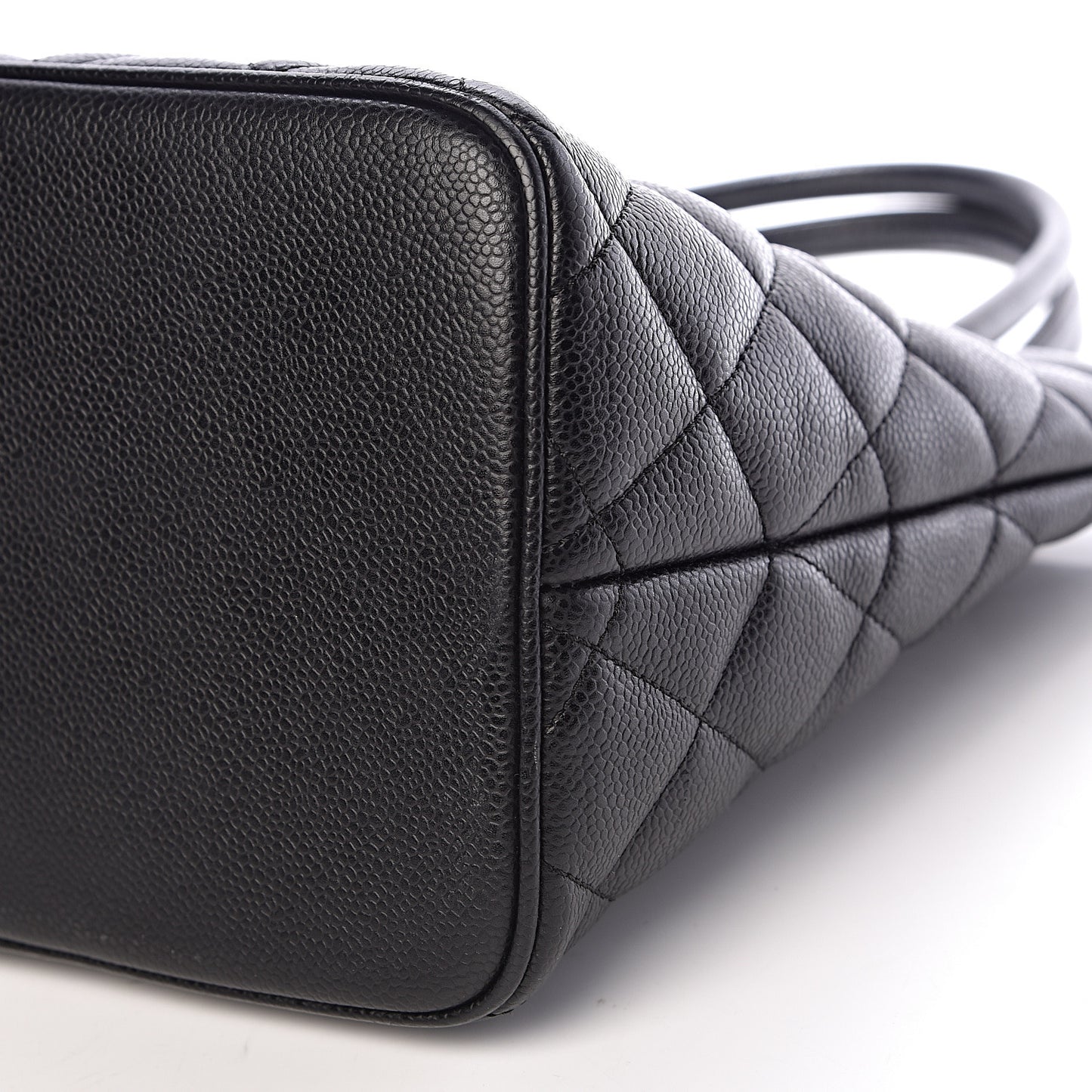 Caviar Quilted Medallion Tote Black