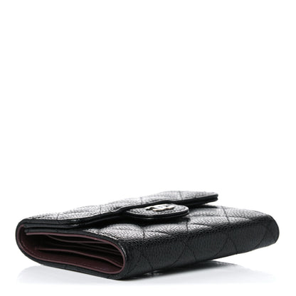 Chanel Caviar Quilted Compact Flap Wallet Black 4 of 10