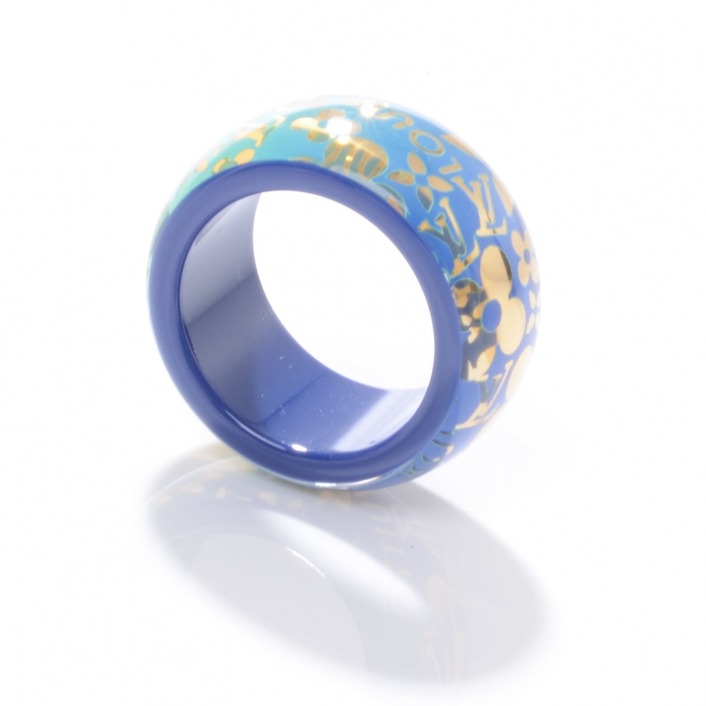 Resin Tropical Cocktail Ring Blue Large 7.5