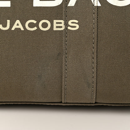 Marc Jacobs Cotton Canvas Medium The Traveler Tote Bag Slate Green 12 of 14