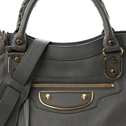 Balenciaga Chevre Silver Metallic Edge Hardware Velo Gris Acier 9 of 12