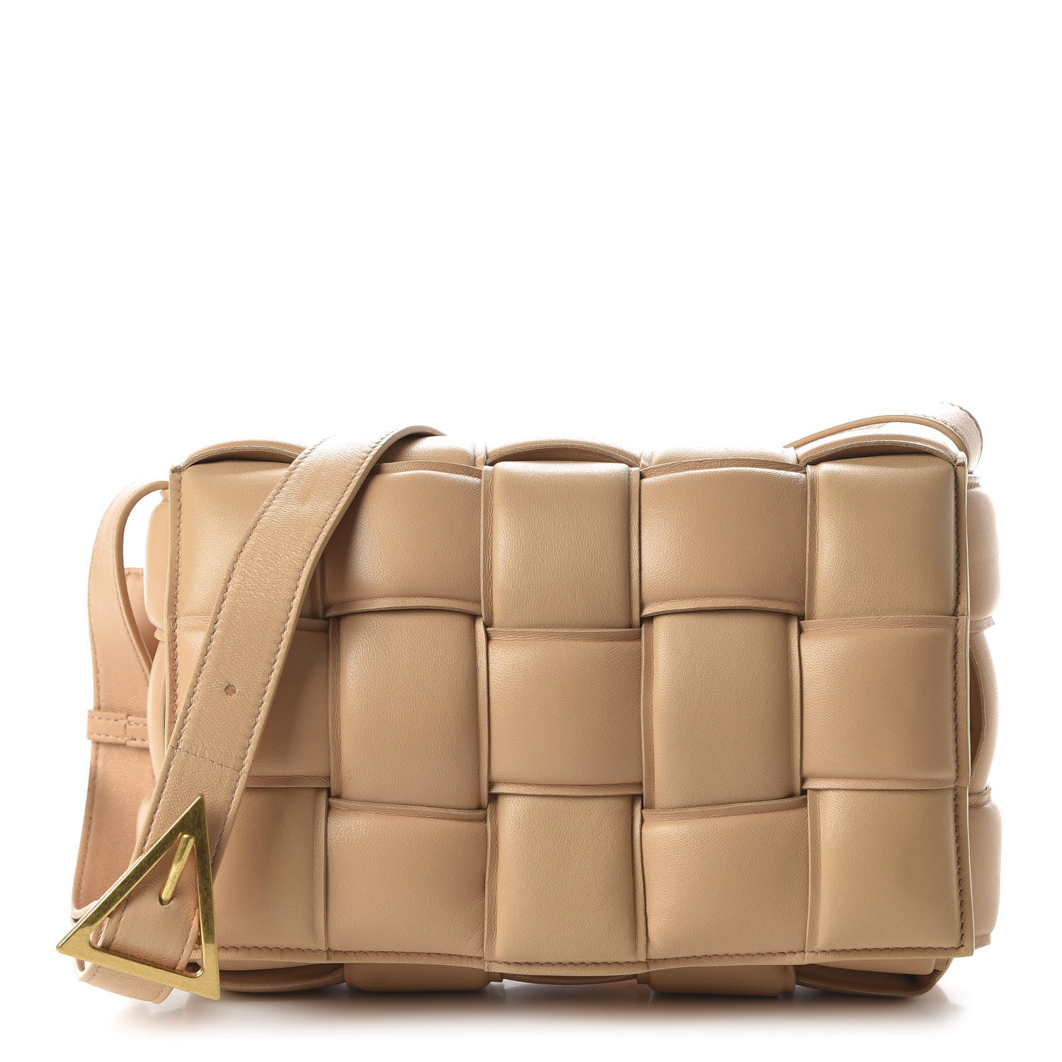 Bottega Veneta Nappa Maxi Intreccio Padded Cassette Crossbody Bag Almond 1 of 9