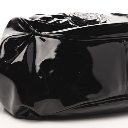 Chanel Patent Camellia Shoulder Bag Black 8 of 12