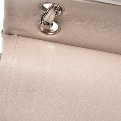 Chanel Caviar Quilted Medium Double Flap Light Grey 12 of 12