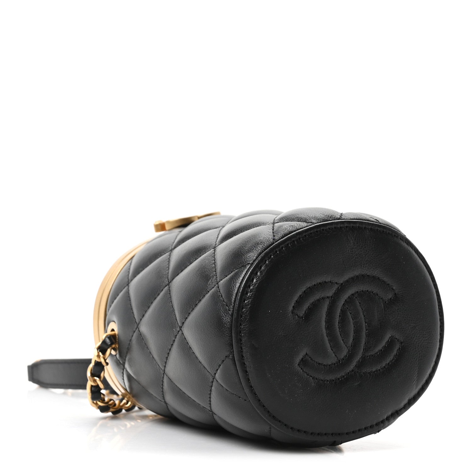 Chanel Lambskin Quilted Mini Crown Box Bag Black 4 of 10
