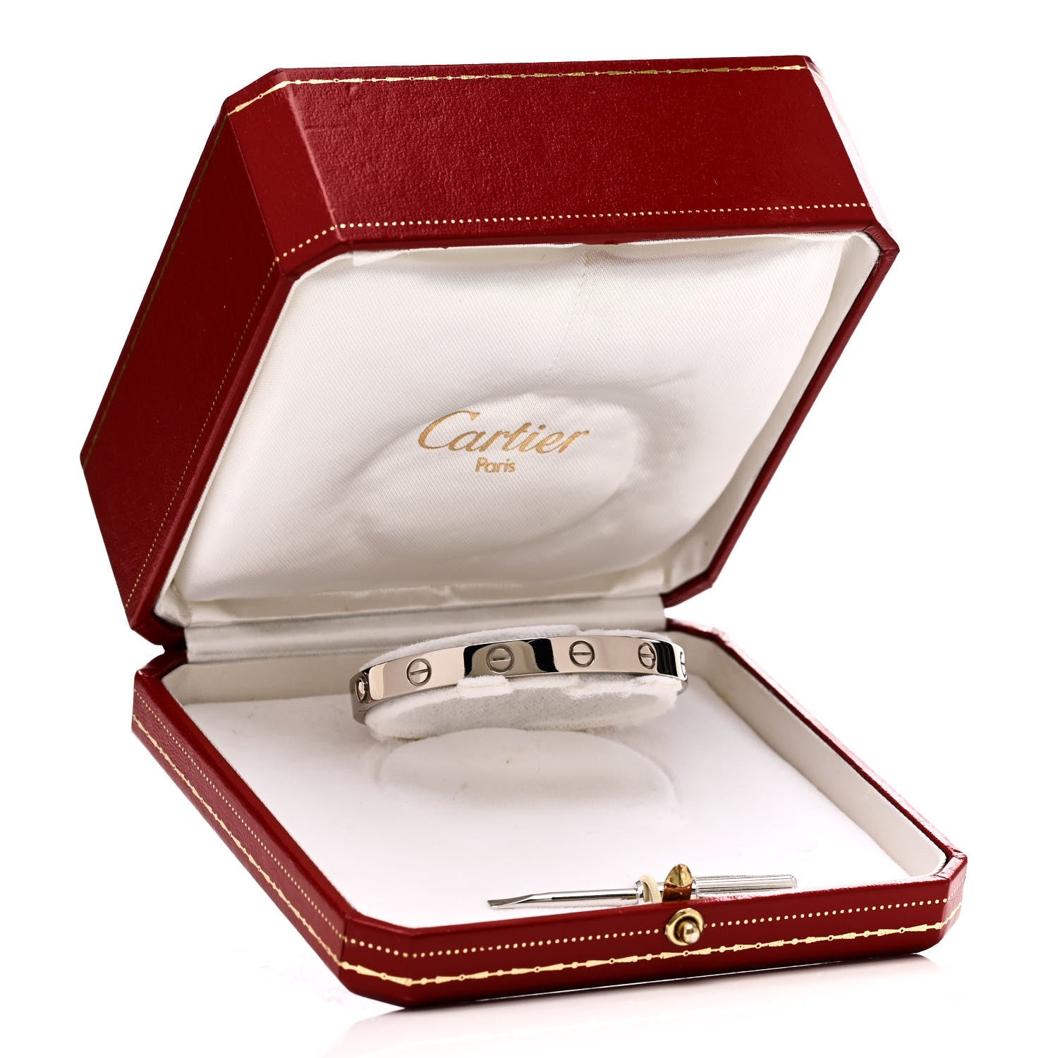 Cartier 18K White Gold LOVE Bracelet 16 5 of 5
