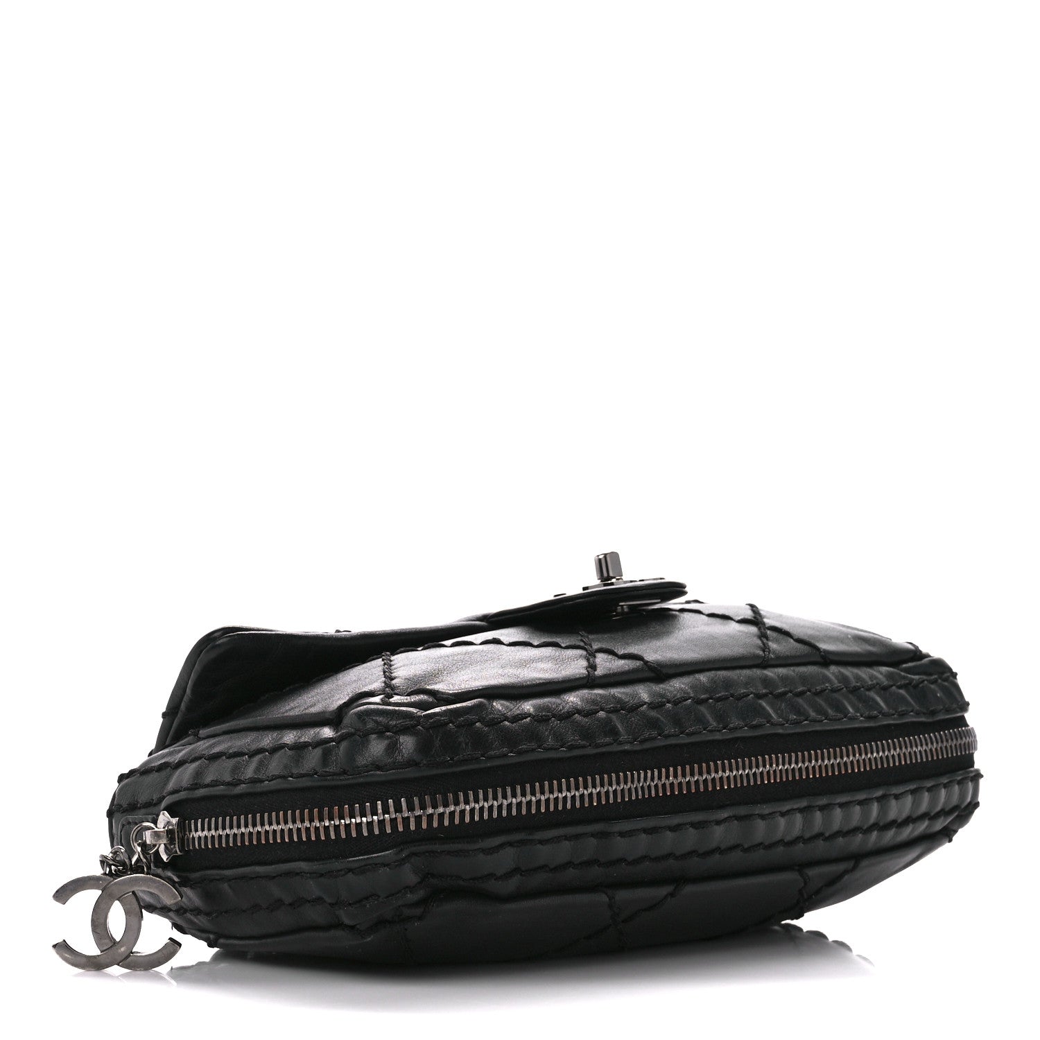 Chanel Calfskin Stitched Expandable Flap Black 4 of 12
